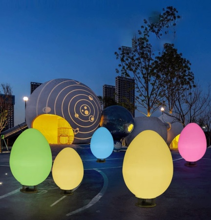 Светильник Яйцо 54х95 солнечная батарея, RGB Светильник Яйцо 54х95 солнечная батарея, RGB