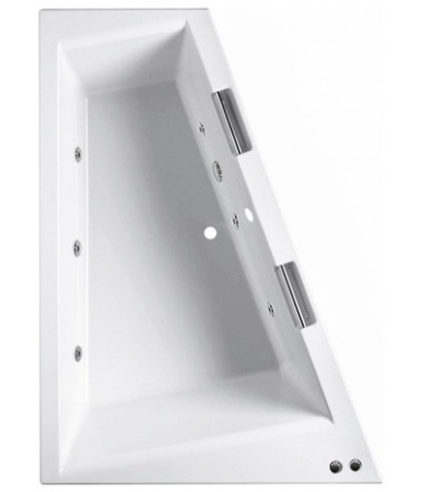 Ванна Riho Doppio 180х130 с гидромассажем (Левая, встраиваемая)