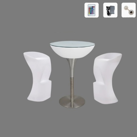 Комплект светящейся мебели Стол+2 стула V4 Комплект светящейся мебели Стол+2 стула V4